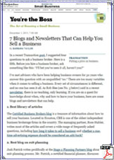 New York Times Blog Review (December 1, 2011)